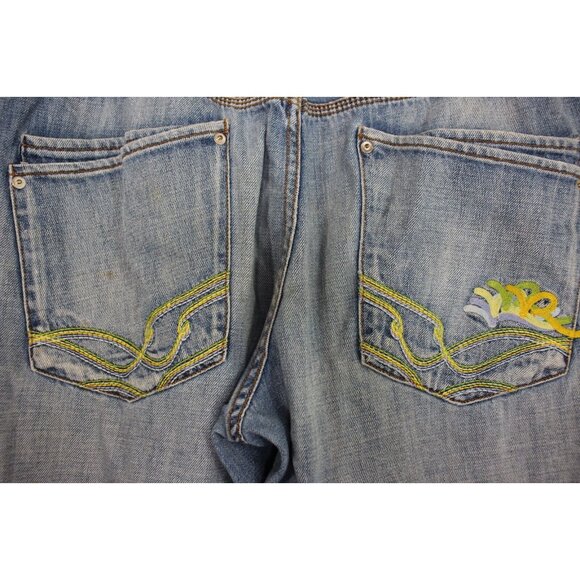 Vintage Rocawear Mens 38 x 32 Y2K Embroidered Baggy Wide Leg Jeans Q1047 - Picture 7 of 8